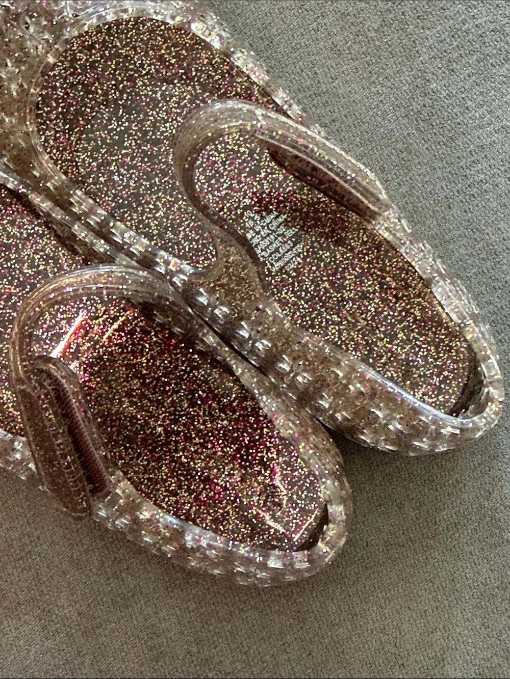 Old Navy Glitter Jelly Mary Jane Shoes - Pink Glitter
